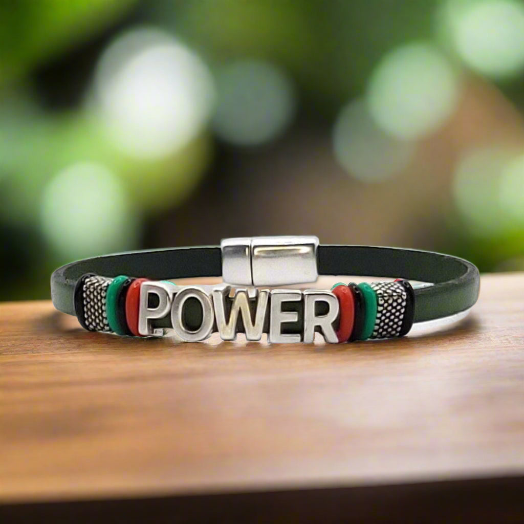 Red, Black, and Green Create Your Own 5 Character Bracelet - Dua*