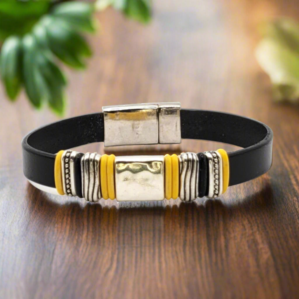 Pillar - Black and Gold - Customize Your Bracelet - Eban*