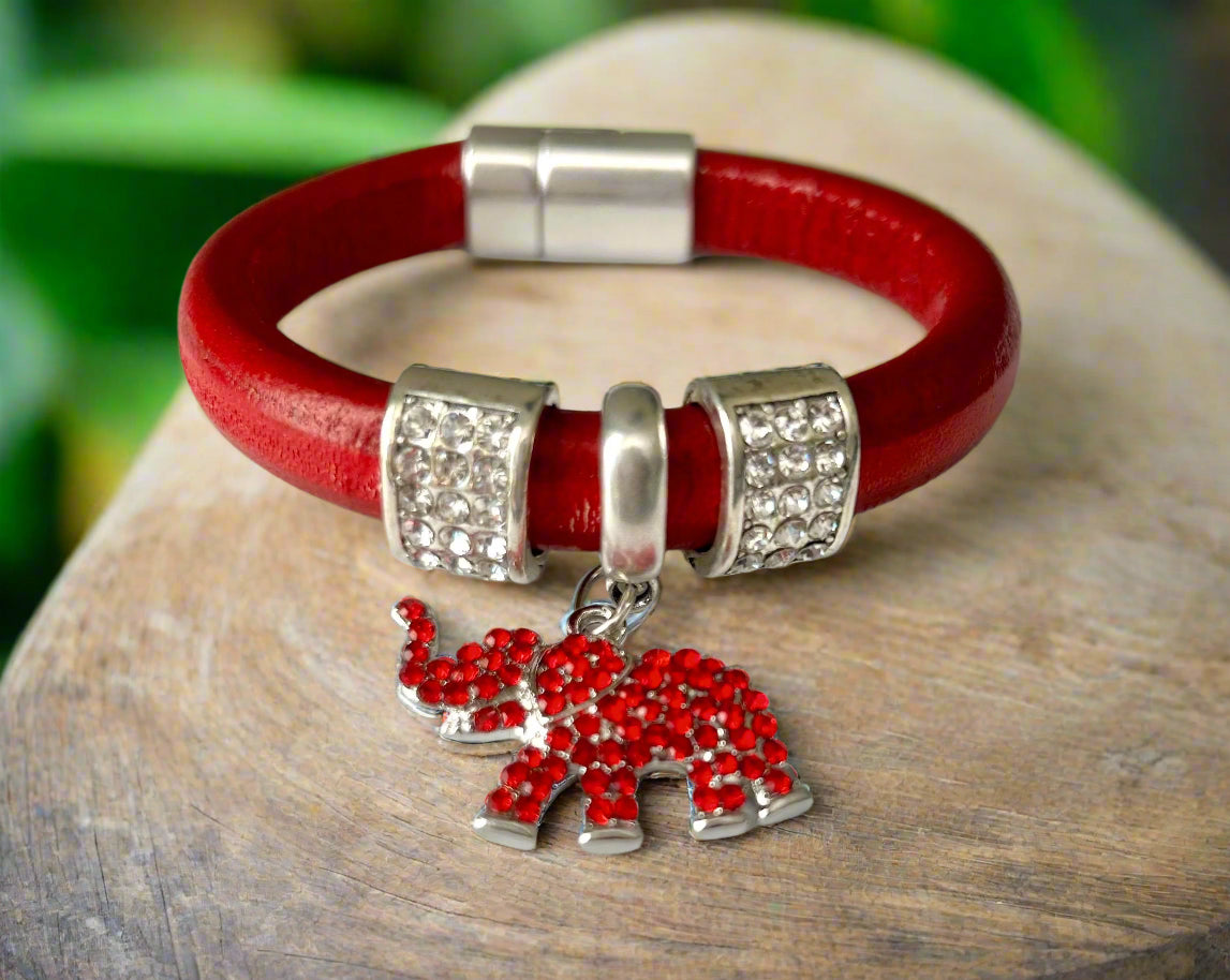 Red Rhinestone Elephant - Sankofa*