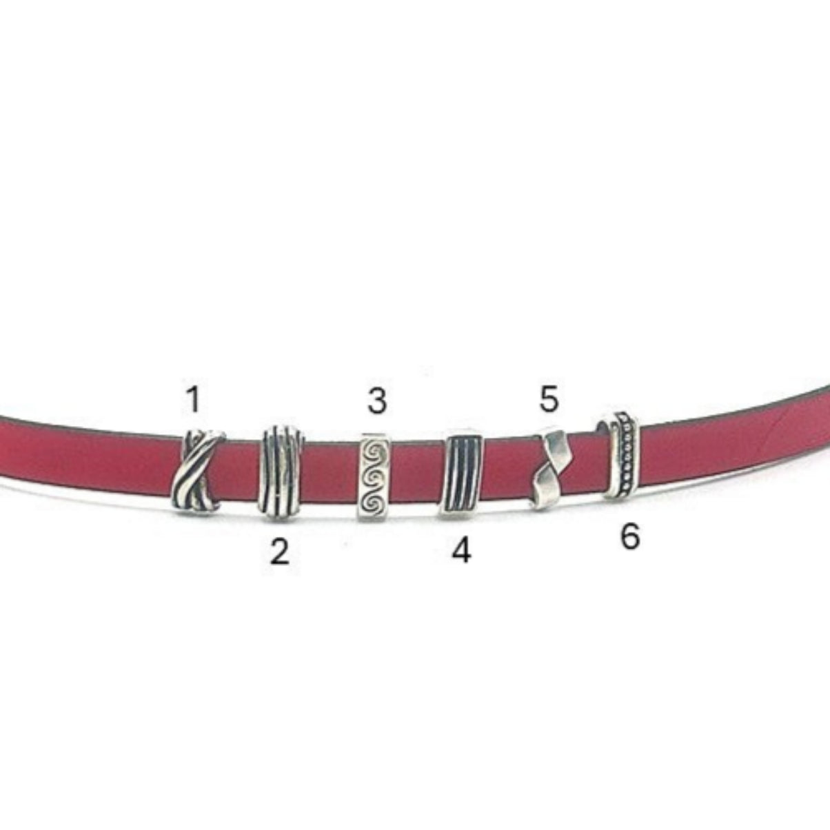 Red, Black, and Green Create Your Own 3 Character Bracelet - Eban*