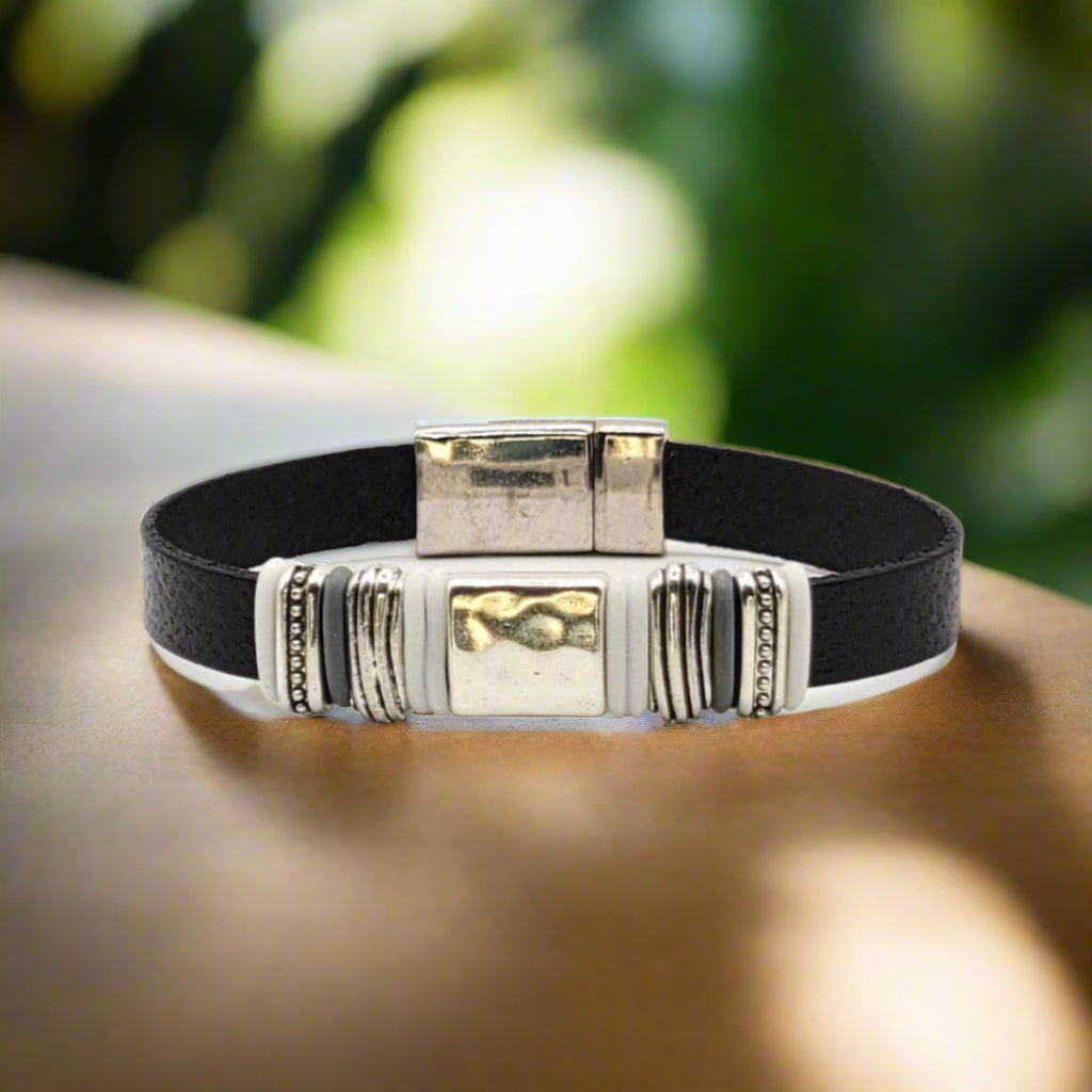 Pillar - Black and white - Customize Your  Bracelet - Eban*