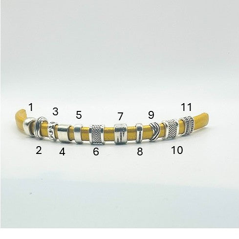 *Red, Black, and Green Create Your Own 3 Character Bracelet - Sankofa